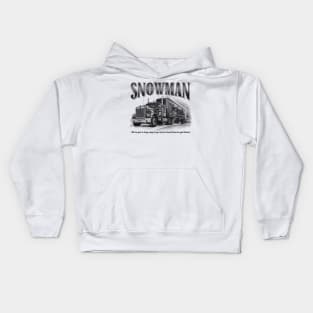 Snowman Trucking Kids Hoodie